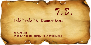 Török Domonkos névjegykártya